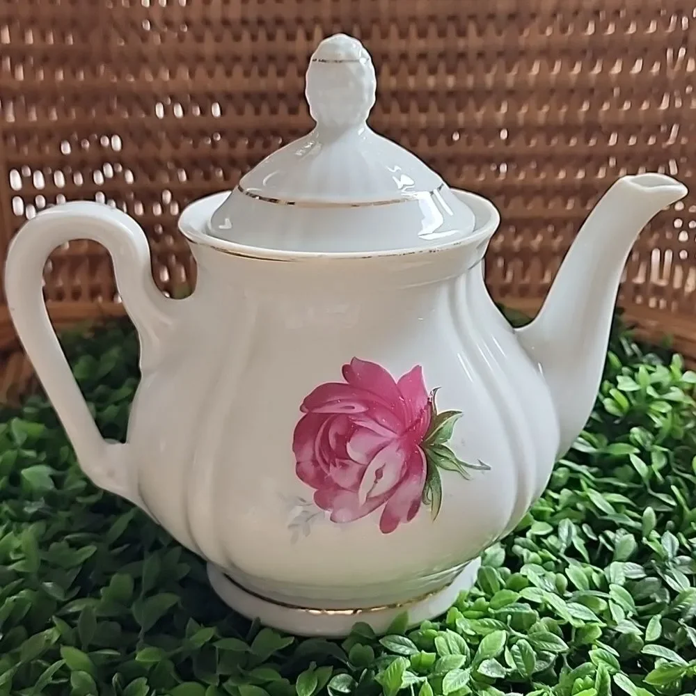 Vintage Floral Teapot Vintage Japan